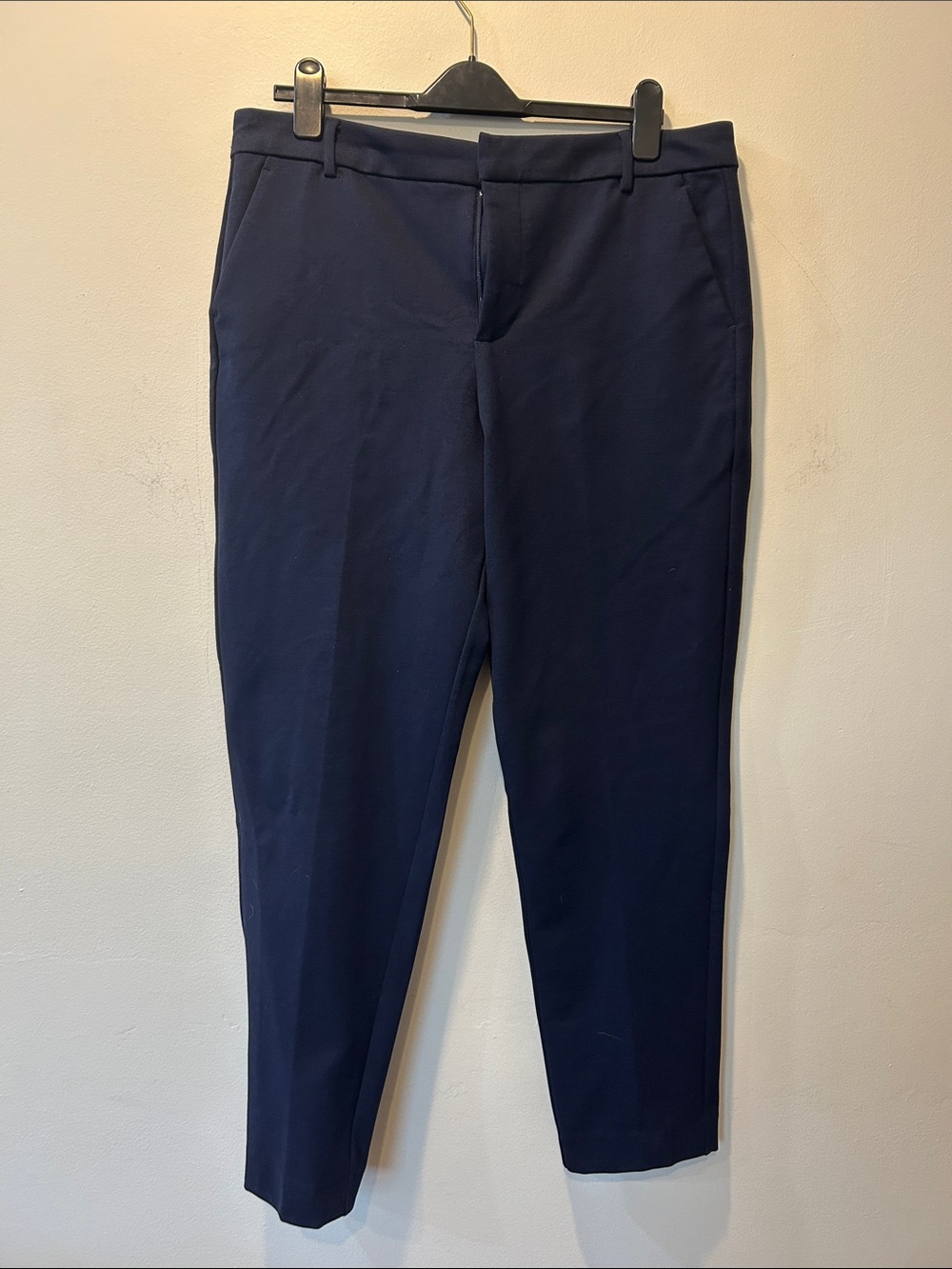 Liverpool Navy Ankle-Length Straight Pants